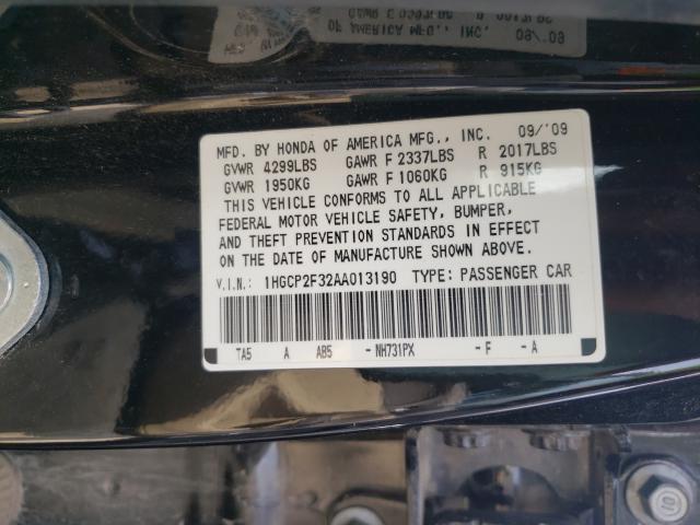 Photo 9 VIN: 1HGCP2F32AA013190 - HONDA ACCORD LX 