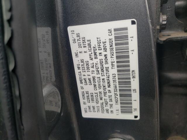 Photo 11 VIN: 1HGCP2F32AA135743 - HONDA ACCORD LX 