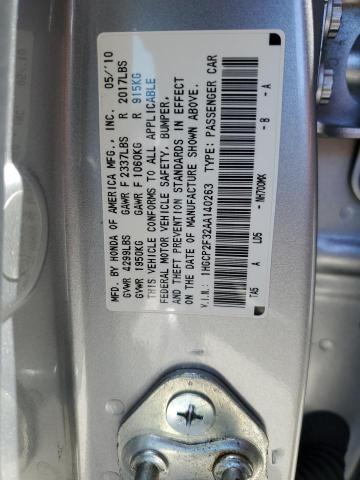 Photo 11 VIN: 1HGCP2F32AA140263 - HONDA ACCORD LX 