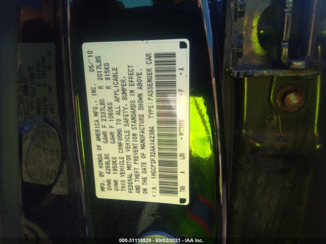 Photo 8 VIN: 1HGCP2F32AA142384 - HONDA ACCORD SDN 