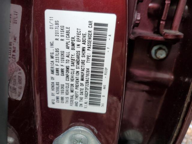 Photo 11 VIN: 1HGCP2F32BA076064 - HONDA ACCORD LX 