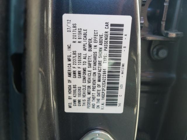 Photo 9 VIN: 1HGCP2F32CA222884 - HONDA ACCORD LX 