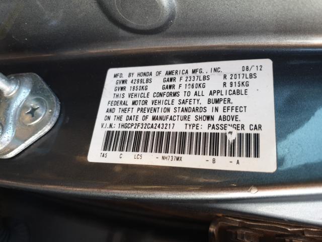 Photo 9 VIN: 1HGCP2F32CA243217 - HONDA ACCORD LX 