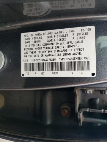 Photo 12 VIN: 1HGCP2F33AA071289 - HONDA ACCORD LX 