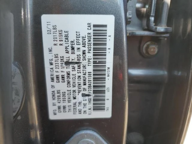 Photo 11 VIN: 1HGCP2F33BA091589 - HONDA ACCORD LX 