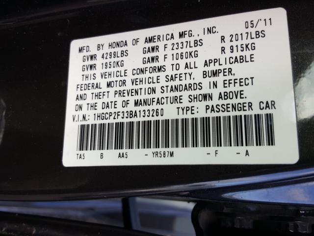 Photo 9 VIN: 1HGCP2F33BA133260 - HONDA ACCORD LX 