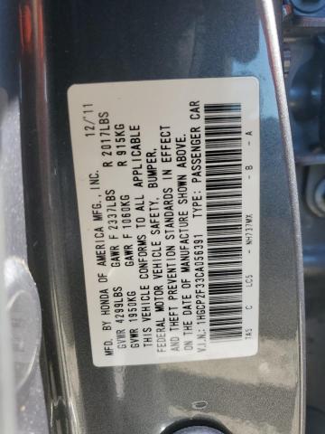 Photo 11 VIN: 1HGCP2F33CA056391 - HONDA ACCORD LX 