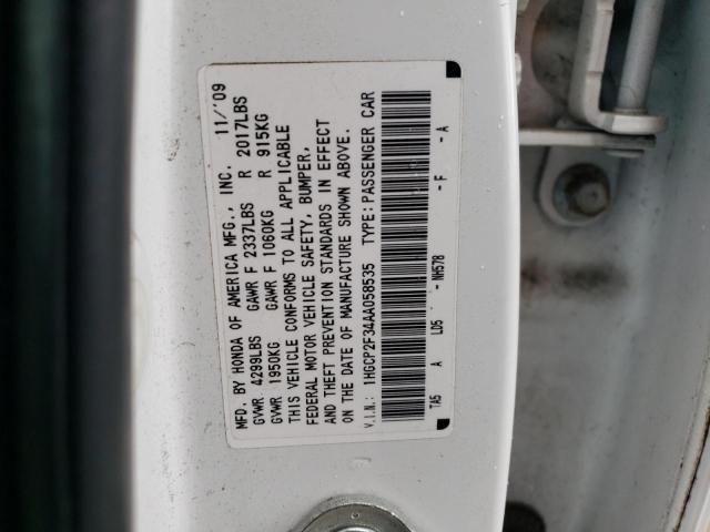 Photo 12 VIN: 1HGCP2F34AA058535 - HONDA ACCORD 