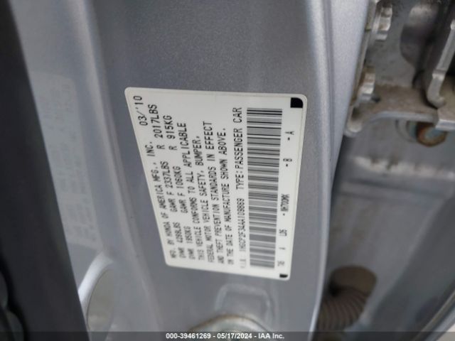 Photo 8 VIN: 1HGCP2F34AA109869 - HONDA ACCORD 