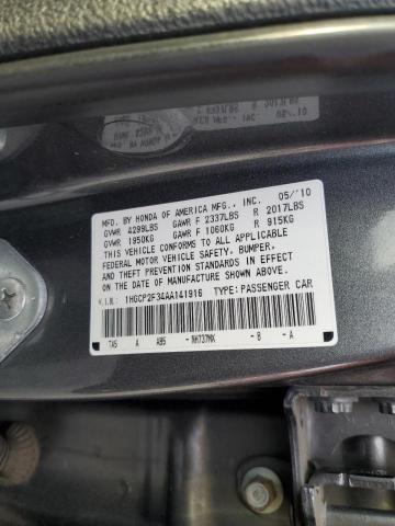 Photo 11 VIN: 1HGCP2F34AA141916 - HONDA ACCORD LX 