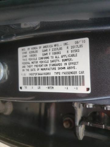 Photo 9 VIN: 1HGCP2F34AA192851 - HONDA ACCORD SDN 