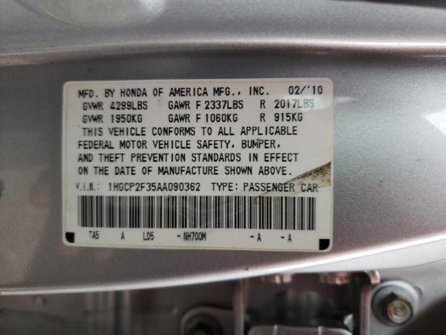 Photo 9 VIN: 1HGCP2F35AA090362 - HONDA ACCORD LX 