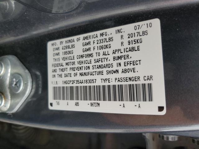 Photo 12 VIN: 1HGCP2F35AA183057 - HONDA ACCORD LX 