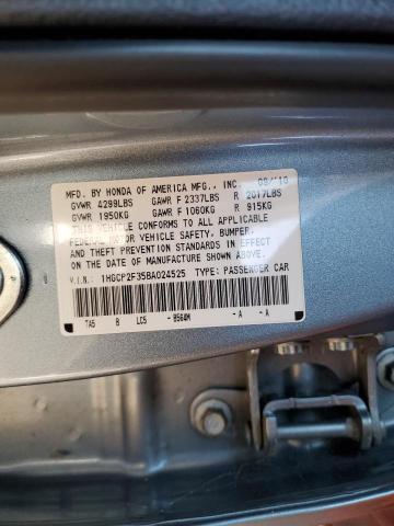 Photo 9 VIN: 1HGCP2F35BA024525 - HONDA ACCORD LX 