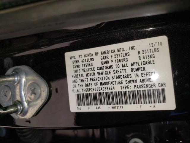 Photo 9 VIN: 1HGCP2F35BA058884 - HONDA ACCORD LX 