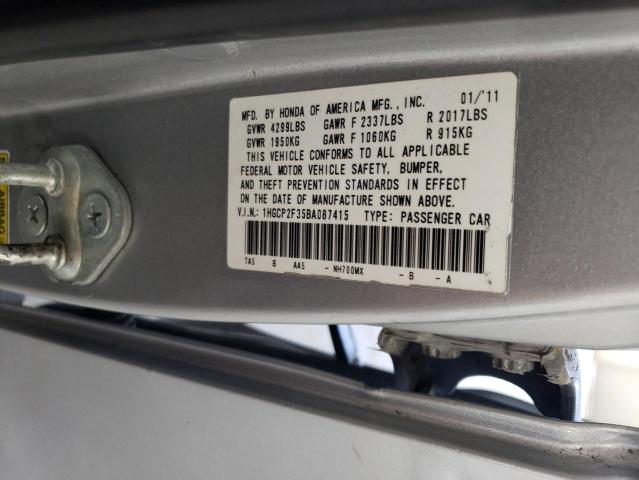 Photo 11 VIN: 1HGCP2F35BA087415 - HONDA ACCORD LX 