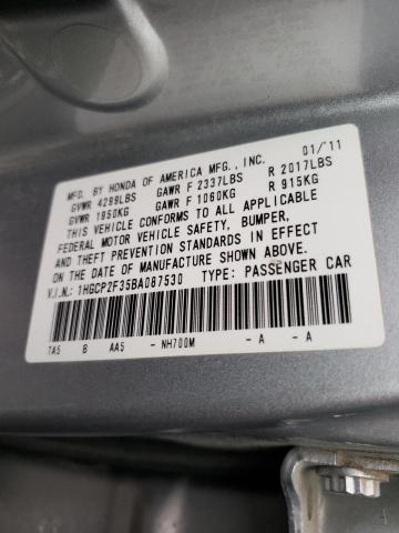 Photo 9 VIN: 1HGCP2F35BA087530 - HONDA ACCORD LX 