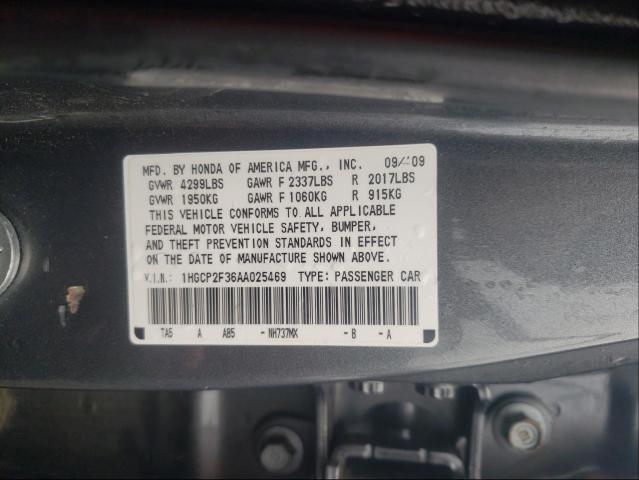 Photo 9 VIN: 1HGCP2F36AA025469 - HONDA ACCORD LX 