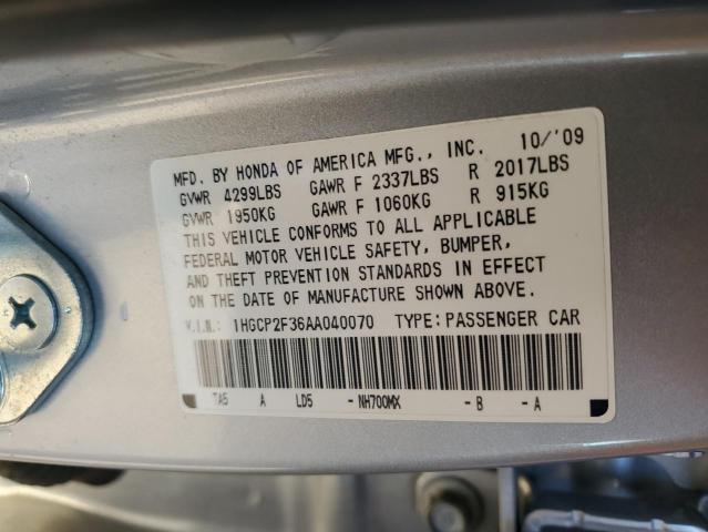 Photo 12 VIN: 1HGCP2F36AA040070 - HONDA ACCORD LX 