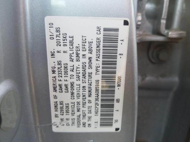 Photo 9 VIN: 1HGCP2F36AA085946 - HONDA ACCORD LX 