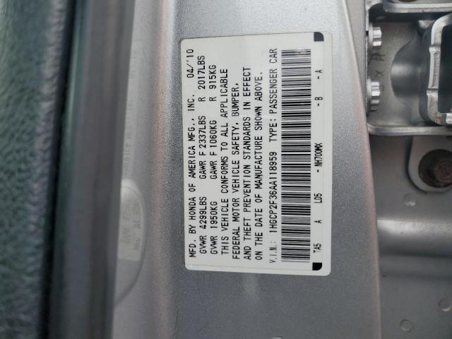 Photo 11 VIN: 1HGCP2F36AA118959 - HONDA ACCORD LX 