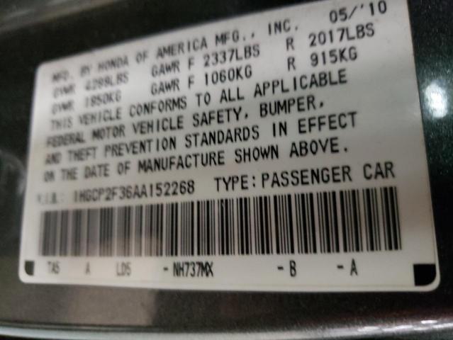 Photo 9 VIN: 1HGCP2F36AA152268 - HONDA ACCORD LX 