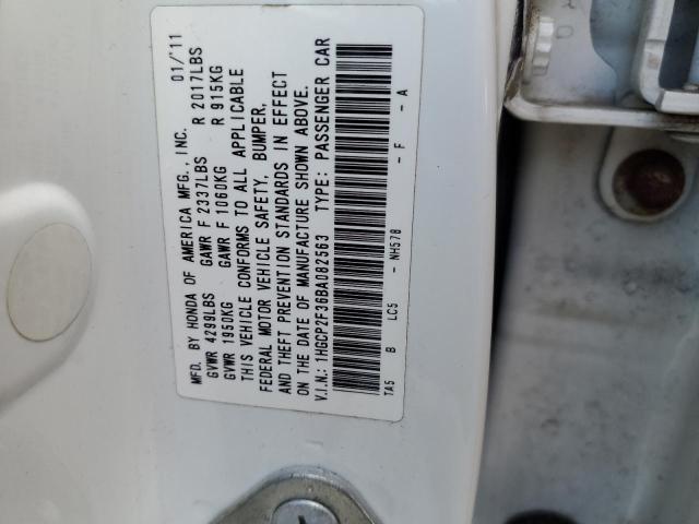 Photo 11 VIN: 1HGCP2F36BA082563 - HONDA ACCORD LX 