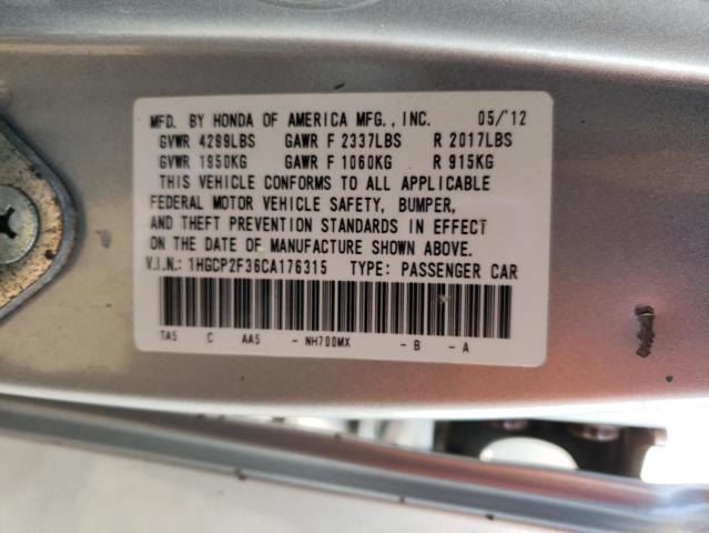 Photo 11 VIN: 1HGCP2F36CA176315 - HONDA ACCORD LX 