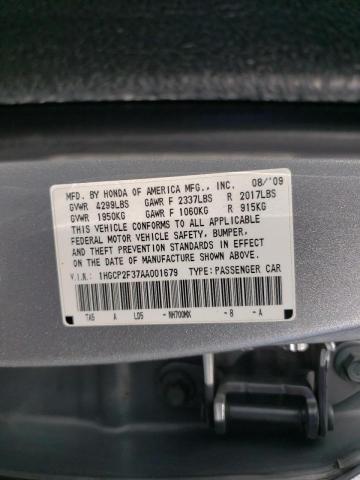 Photo 9 VIN: 1HGCP2F37AA001679 - HONDA ACCORD LX 