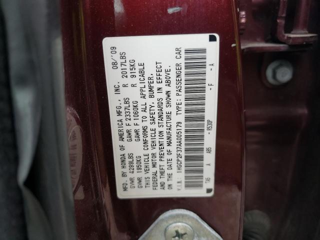 Photo 12 VIN: 1HGCP2F37AA005179 - HONDA ACCORD 