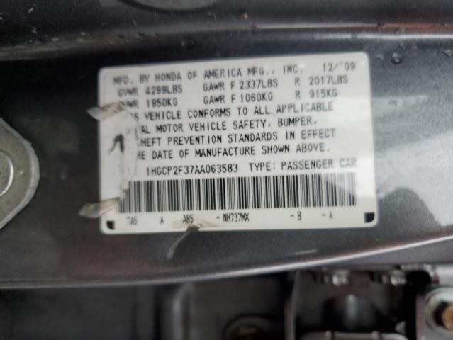 Photo 11 VIN: 1HGCP2F37AA063583 - HONDA ACCORD LX 