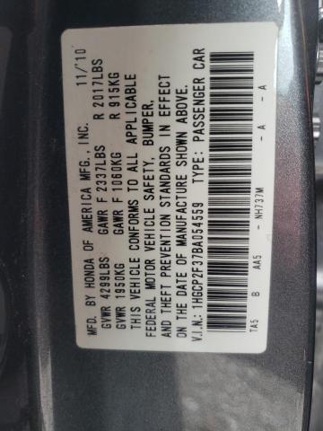 Photo 9 VIN: 1HGCP2F37BA054559 - HONDA ACCORD LX 