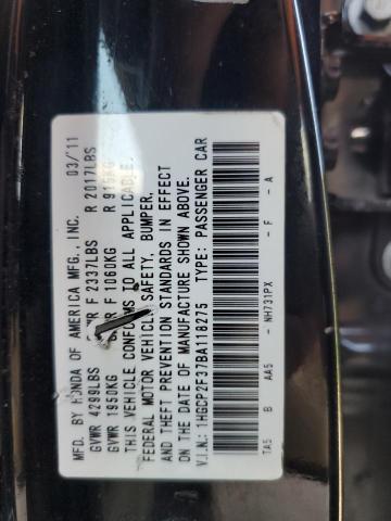 Photo 11 VIN: 1HGCP2F37BA118275 - HONDA ACCORD 