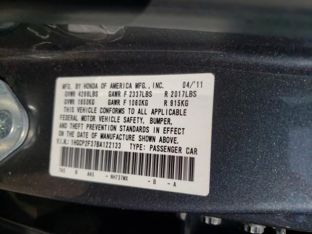 Photo 9 VIN: 1HGCP2F37BA122133 - HONDA ACCORD LX 