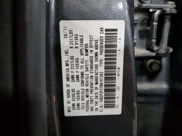 Photo 9 VIN: 1HGCP2F37BA141362 - HONDA ACCORD LX 