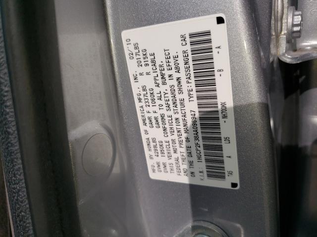 Photo 9 VIN: 1HGCP2F38AA096947 - HONDA ACCORD LX 