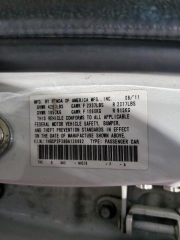 Photo 12 VIN: 1HGCP2F38BA139992 - HONDA ACCORD 