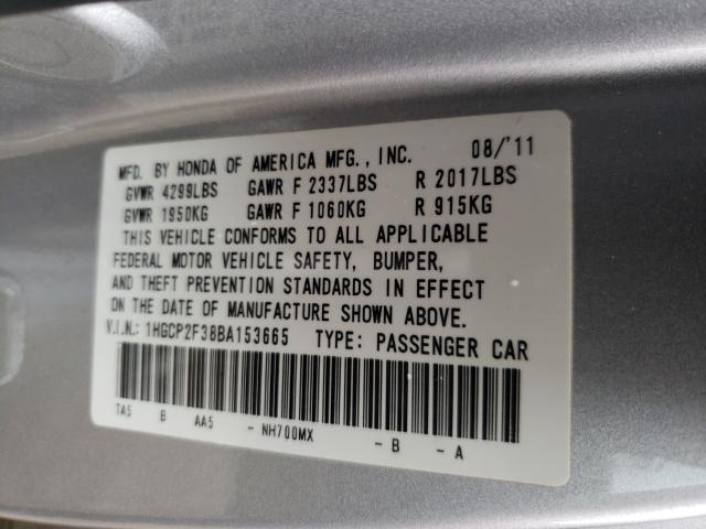 Photo 9 VIN: 1HGCP2F38BA153665 - HONDA ACCORD LX 