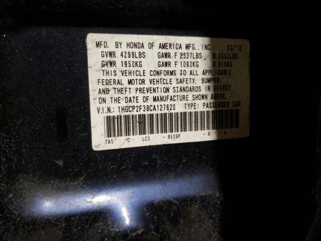 Photo 11 VIN: 1HGCP2F38CA127620 - HONDA ACCORD LX 