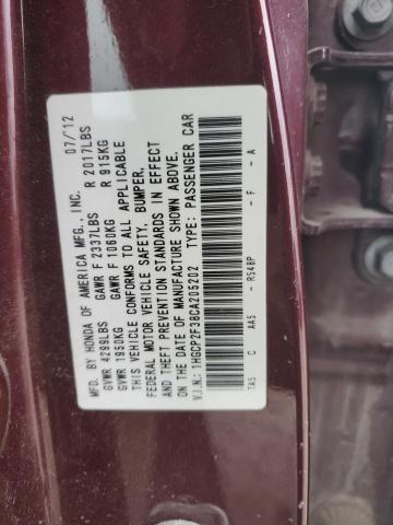 Photo 11 VIN: 1HGCP2F38CA205202 - HONDA ACCORD LX 