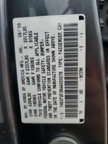 Photo 11 VIN: 1HGCP2F39AA020279 - HONDA ACCORD LX 