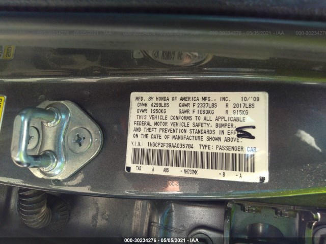 Photo 8 VIN: 1HGCP2F39AA035784 - HONDA ACCORD SDN 