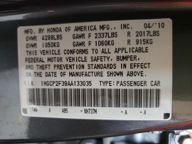 Photo 9 VIN: 1HGCP2F39AA133035 - HONDA ACCORD 