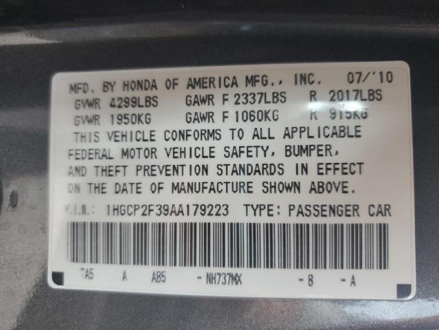 Photo 12 VIN: 1HGCP2F39AA179223 - HONDA ACCORD 