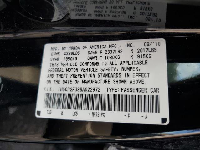 Photo 11 VIN: 1HGCP2F39BA022972 - HONDA ACCORD LX 