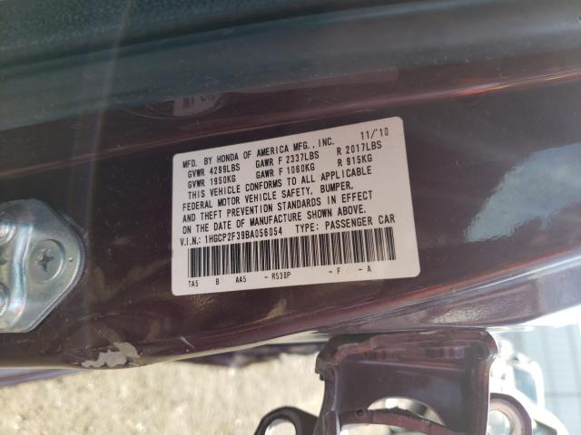 Photo 9 VIN: 1HGCP2F39BA056054 - HONDA ACCORD LX 