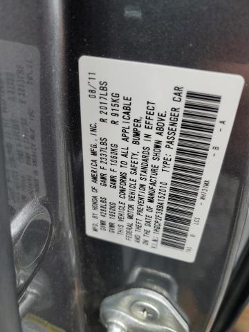 Photo 12 VIN: 1HGCP2F39BA152010 - HONDA ACCORD LX 