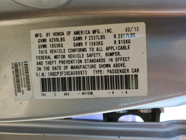 Photo 9 VIN: 1HGCP2F39CA099973 - HONDA ACCORD LX 