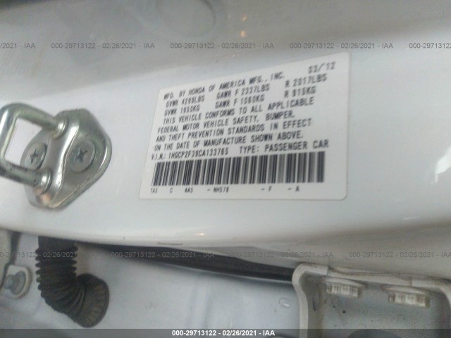 Photo 8 VIN: 1HGCP2F39CA133765 - HONDA ACCORD SDN 