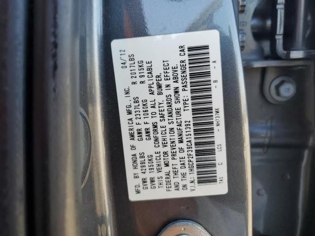 Photo 11 VIN: 1HGCP2F39CA151392 - HONDA ACCORD LX 